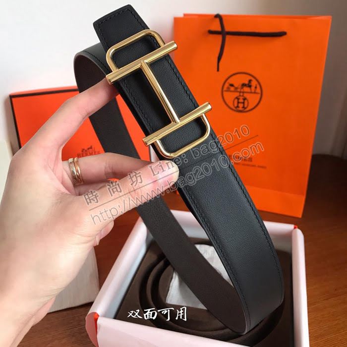 HERMES皮帶 專櫃同步 Hermes-Royal皮帶扣 進口togo小牛皮 雙面皮腰帶 愛馬仕男士皮帶  hgh1955